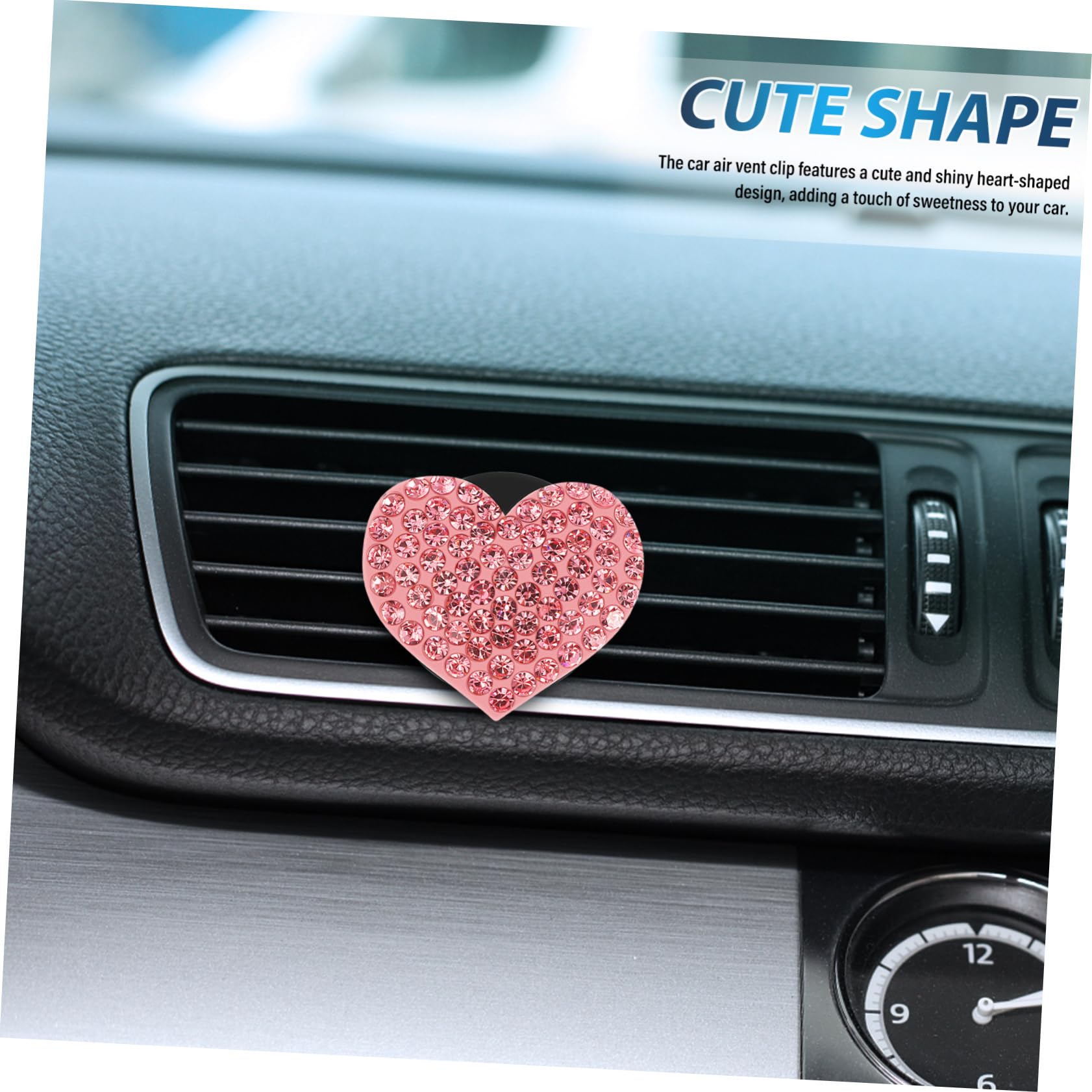 Gatuida 20pezzi Clip Per Ventilazione Auto Con Design Cuore Accessori Per Auto Con Profumo Decorazioni Brillanti Per Diffusori Di Compatibili Con Tutti Veicoli