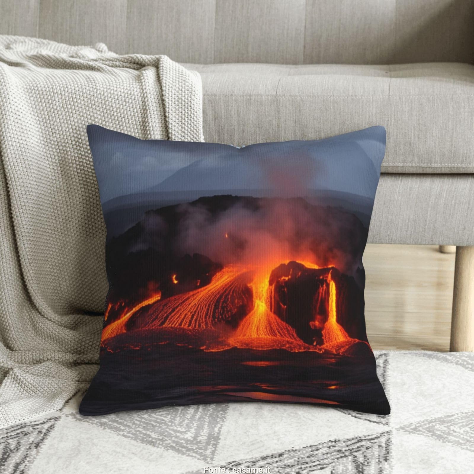 Housses de coussin volcan Kilauea en velours côtelé pour protéger et décorer votre canapé