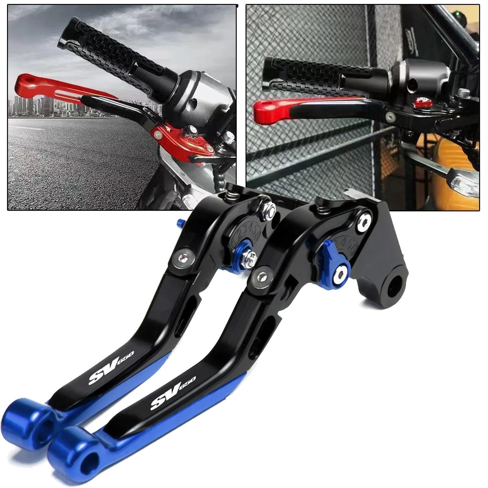 Bremsgriff Kupplungs- Und Bremshebel Für Suzuki SV650/X SV 650 (2016–2022), CNC-gefräst, Links/rechts Einstellbare Brems kupplungshebel(Farbe 11)
