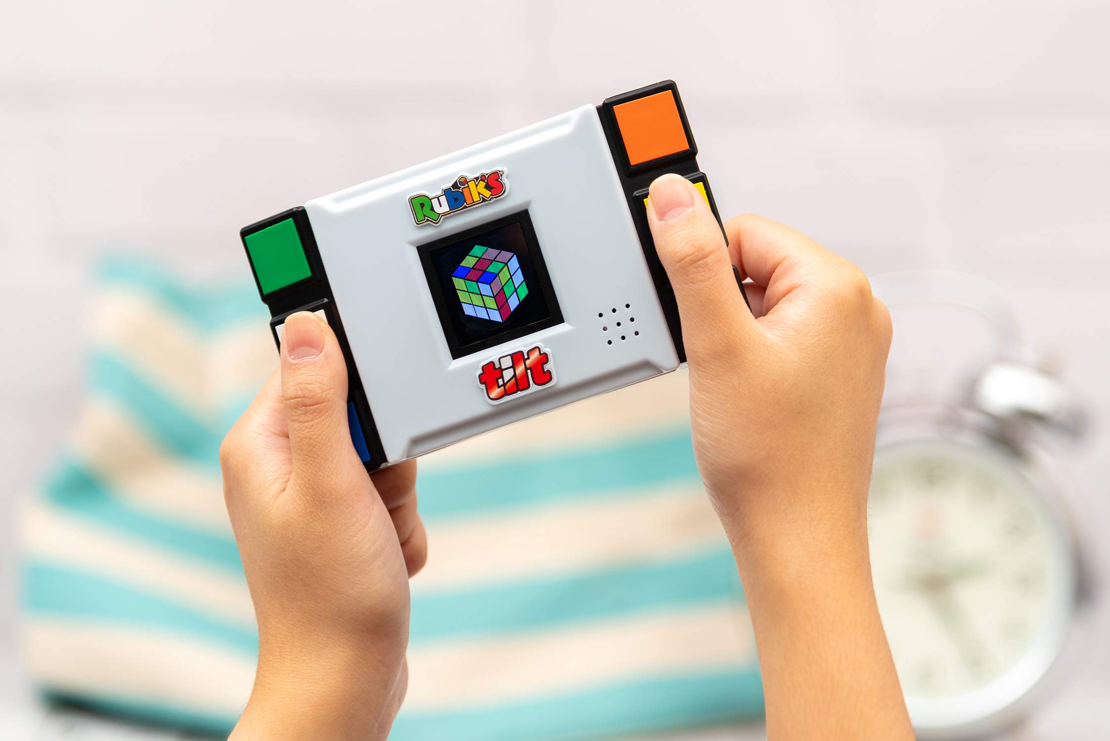 IDEAL , Rubik's Tilt Electronic Game: Twist, Turn, Learn , Brainteaser Puzzles , Ages 8+