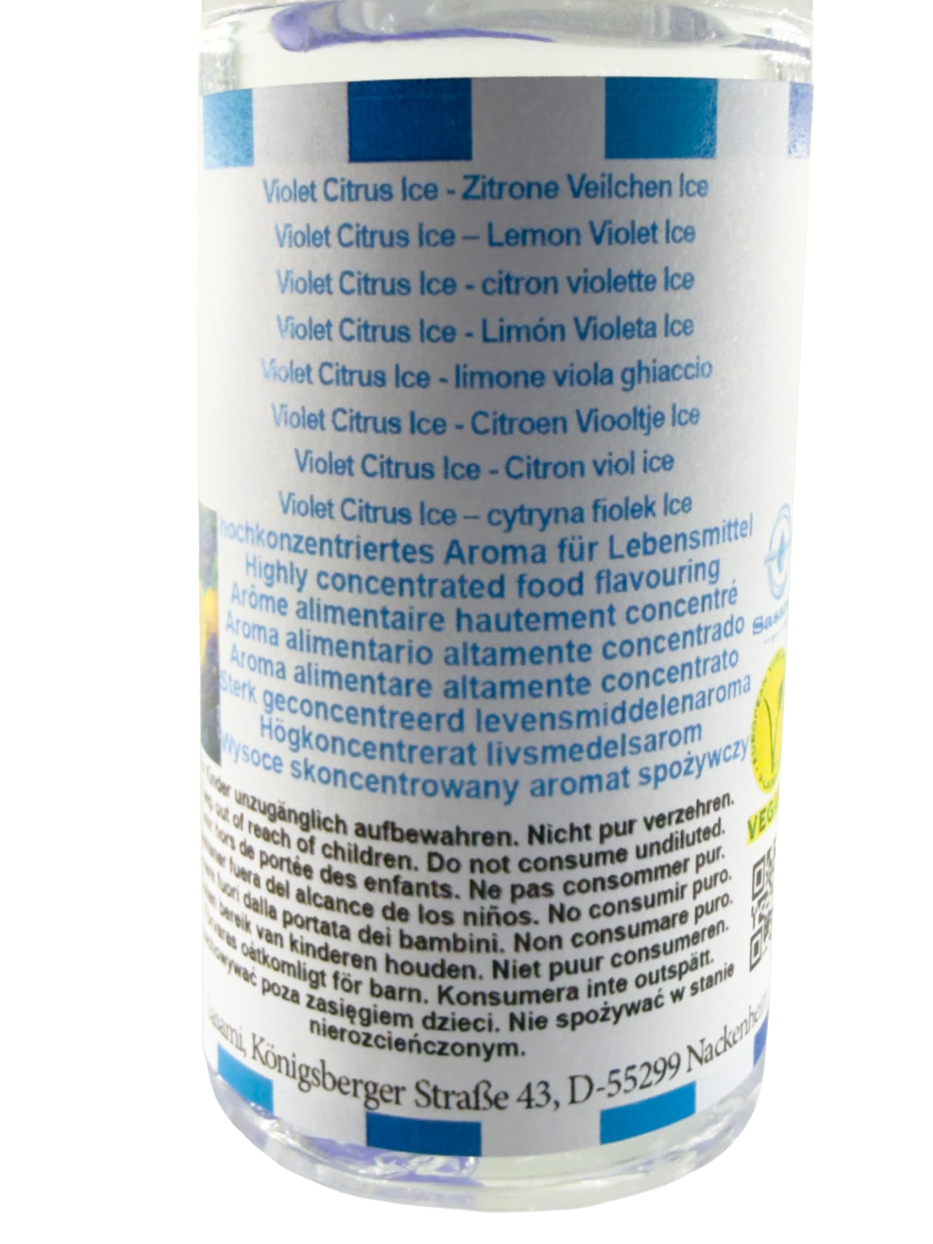 Violet Citrus Ice – cytryna fiołek Ice aromat koncentrat – Wegański – Sasami – 100ml
