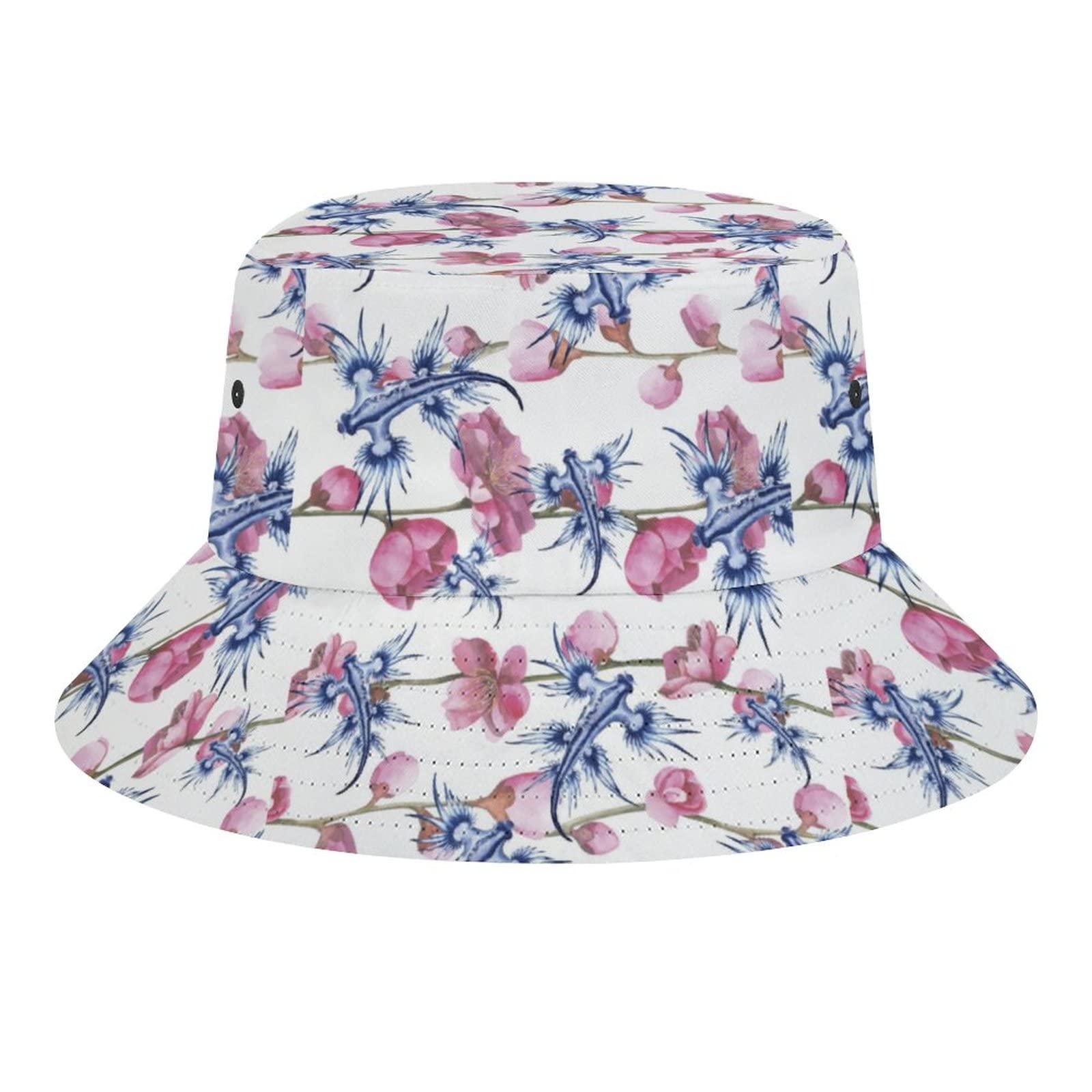 Glaucus Atlanticus Bucket Hat for Women Blue Fisherman Cap Fish Animal Sun Hat for Men Axolotl Hats for Teens Summer Outdoor Beach