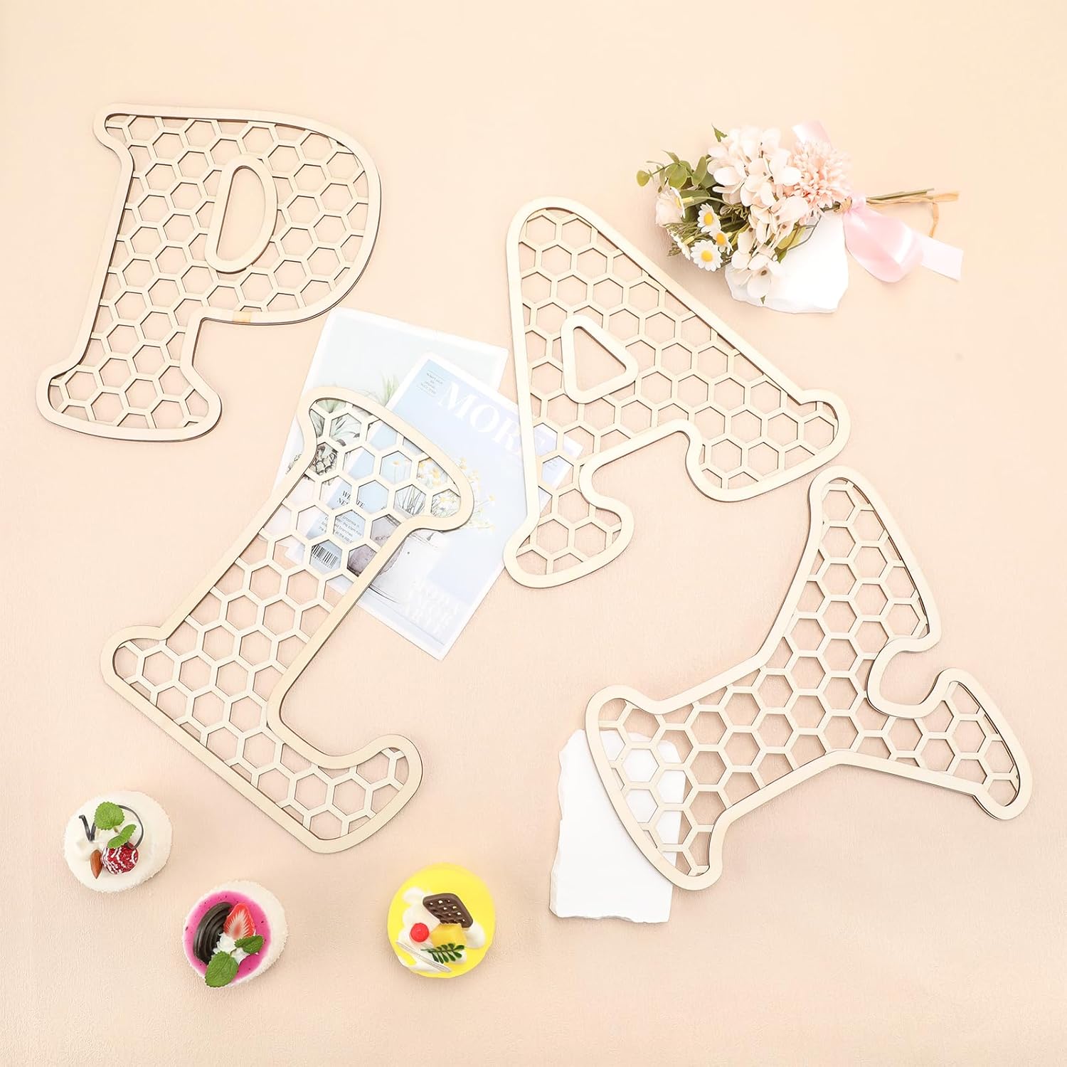 Play Sign - 12 In Wooden Rattan Letters Playroom Sign, Playroom Wall Decor for Toddler Girls Boys, Play Room Wall Decor for Kids Playroom Nursery Room Decorations