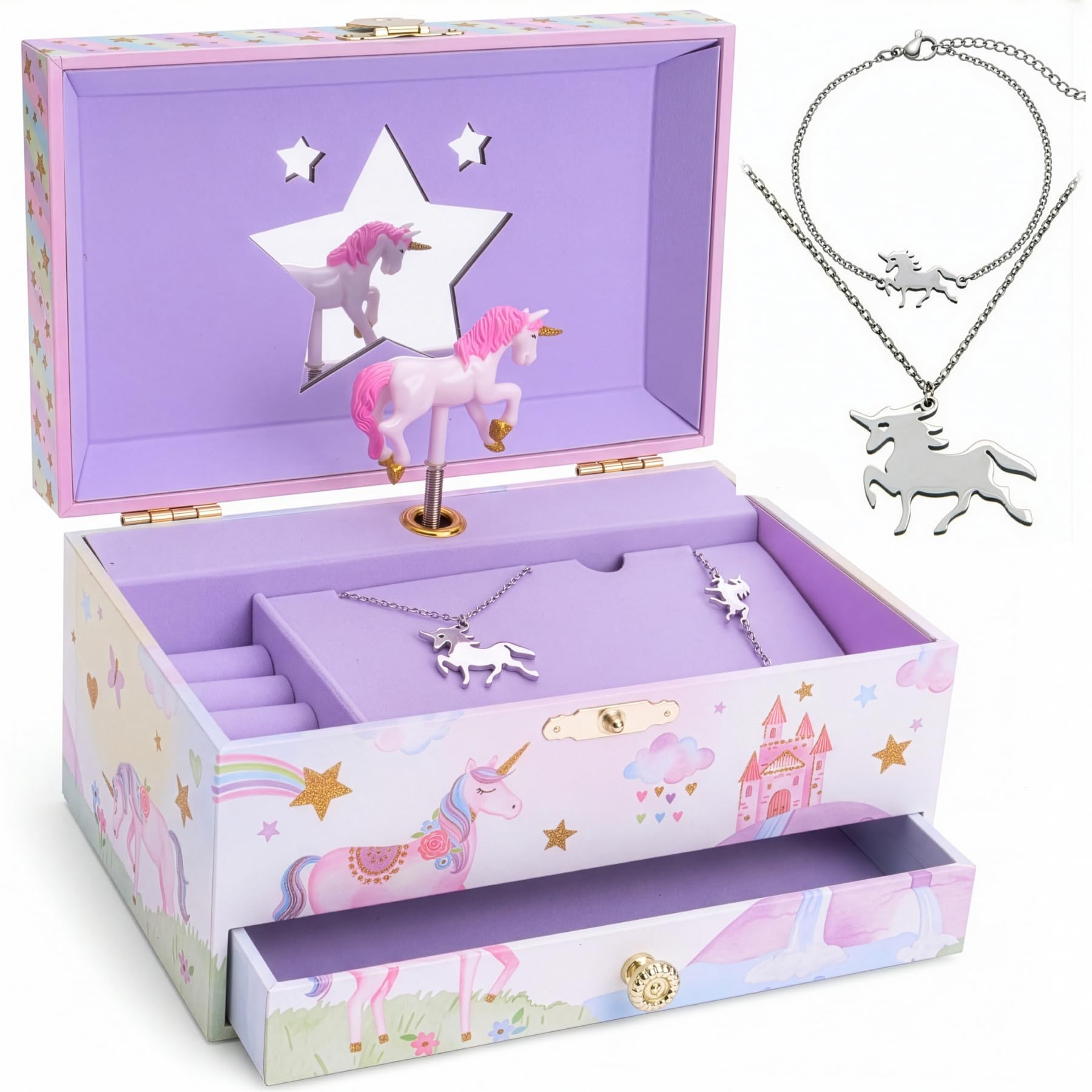 Amazon.com: Jewelkeeper Jewelry Box for with Pullout Drawer