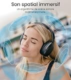 Edifier W830NB Casque Supra-auriculaire sans Fil avec ANC -45 DB, Batterie 94 Heures, Son Haute résolution LDAC, Audio Spatial, Charge Rapide, Bluetooth V5.4 - Noir - 5