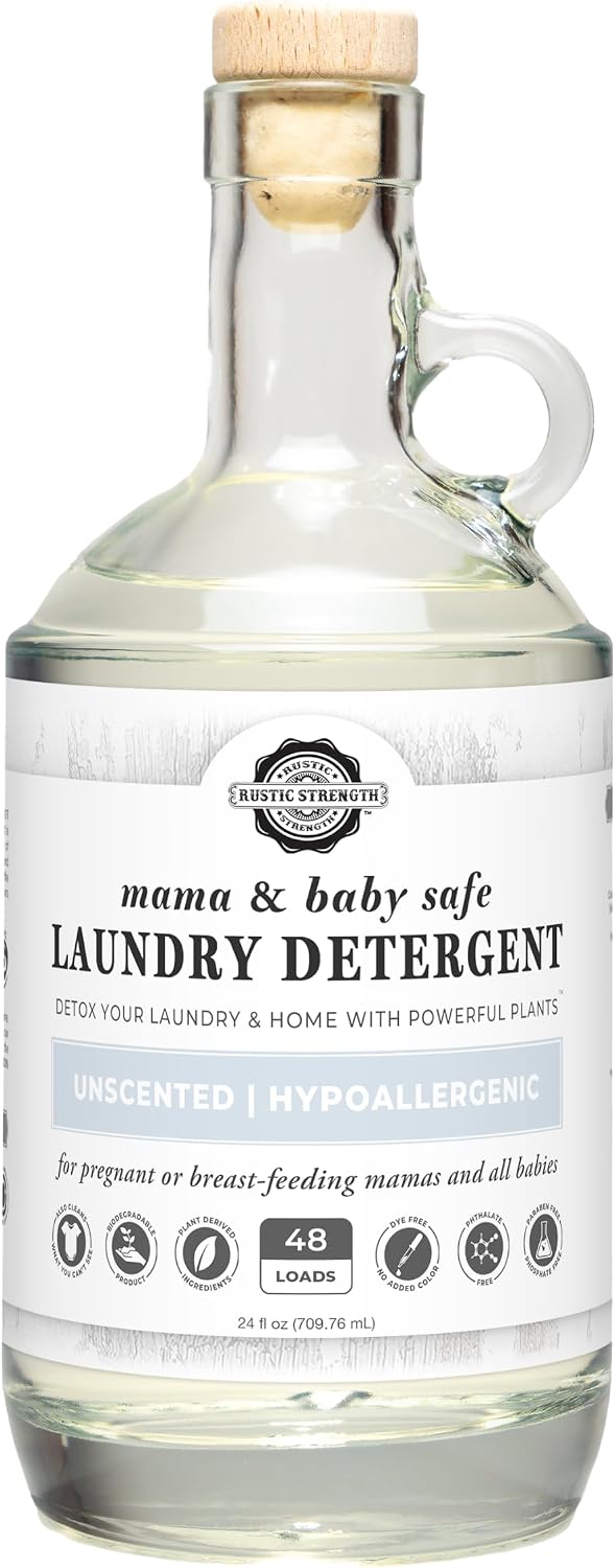 Rustic Strength Mama + Baby Laundry Detergent, Unscented, 24 oz
