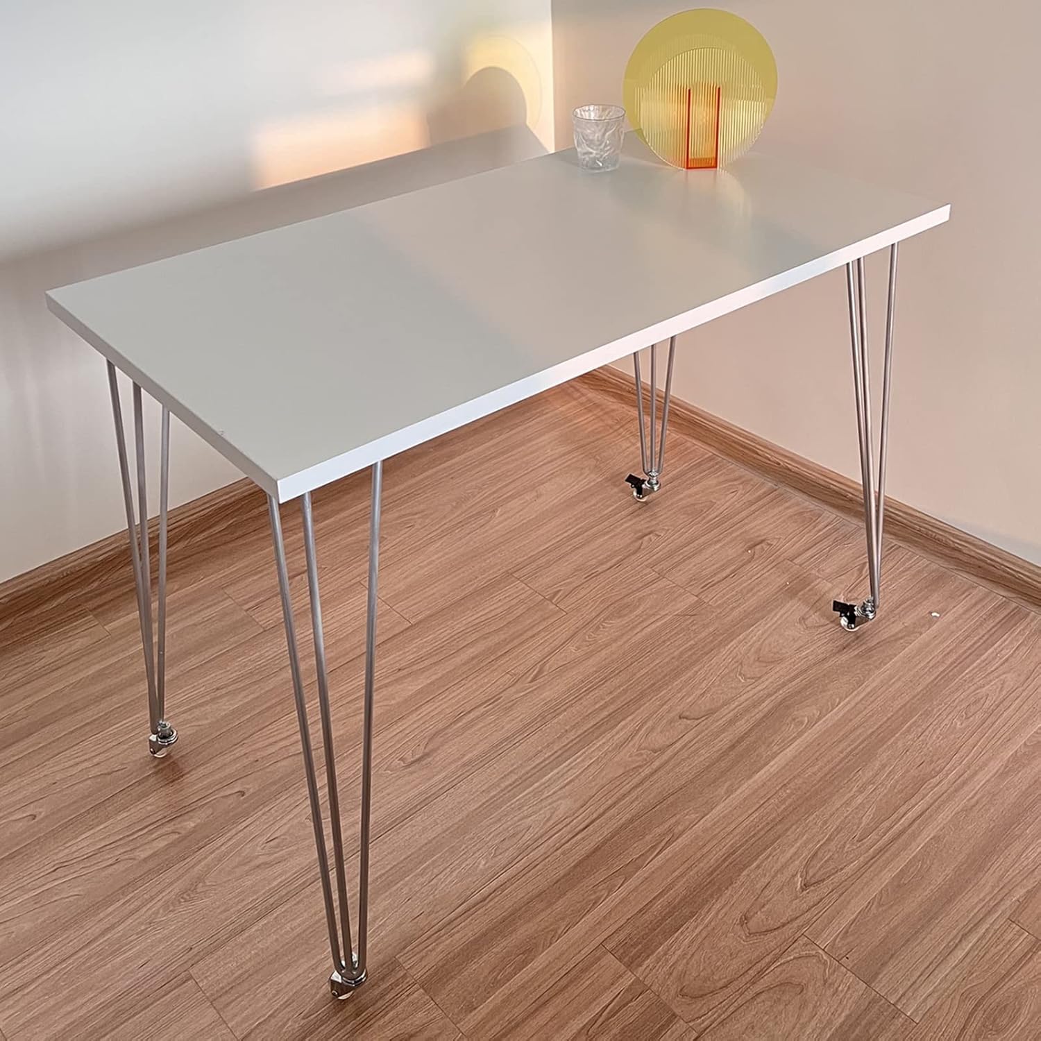 Set di 4 ruote girevoli per cancelli in legno resistenti da 75 mm, con perni filettati M8 x 15 e M10 x 15, ruote girevoli in gomma per una mobilità esterna liscia
