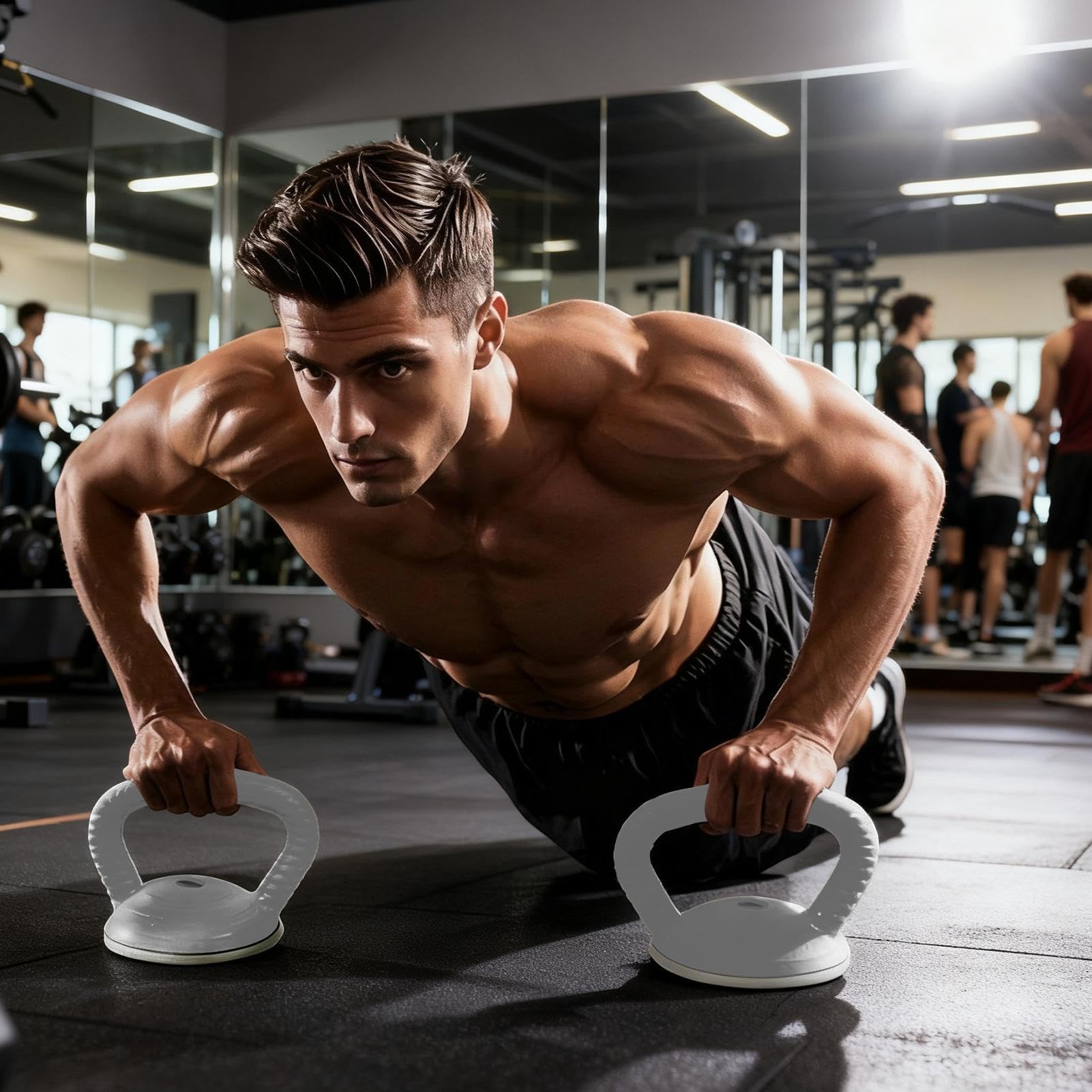 Kettlebell Grip, akcesoria zamienne do sztangi, 2-pak ergonomicznych uchwytów do hantli, wytrzymały sprzęt fitness do treningu siłowego, domowej siłowni, treningu, ćwiczeń, użytku zawodowego