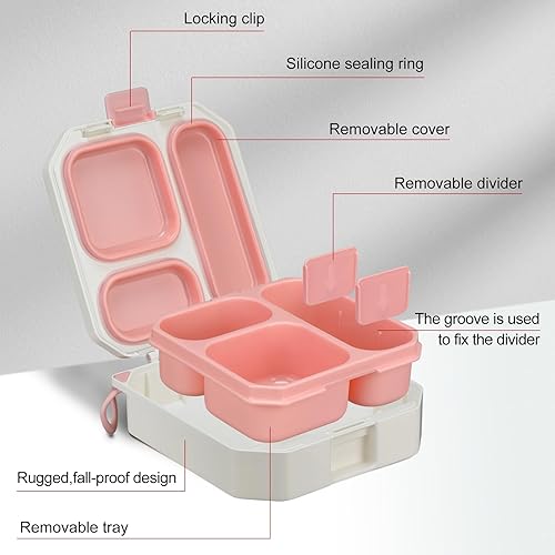 Miniatura 2 de Lonchera Bento para niños con sopa térmica de 12 onzas a prueba de fugas con 5 compartimentos, tarro térmico de comida caliente y bolsa de almuerzo