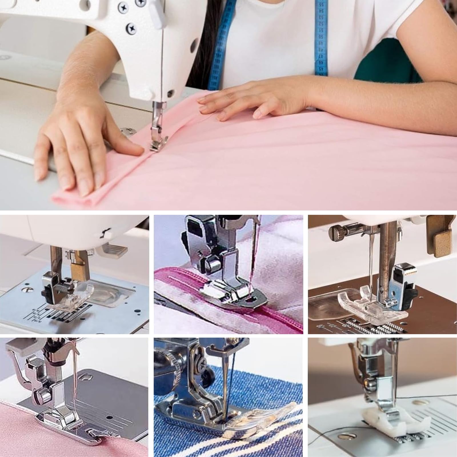 POSITIONNER - Jeu De Pieds Presseurs Pour Machine À Coudre, 11 Pièces, Fhsm505a, Accessoires Et