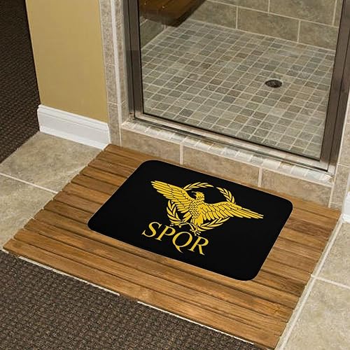 Miniatura 7 de Alfombra de baño gruesa con bandera del Imperio Romano del Senado SPQR, antideslizante, tapete de baño de terciopelo coral para puerta, 19.7 x 31.5