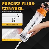 Vista 5 de ELEAD Bomba extractora de líquido de aceite de 500 cc, jeringa de aceite multiusos, extractor de jeringa fluida, transferencia de combustible al