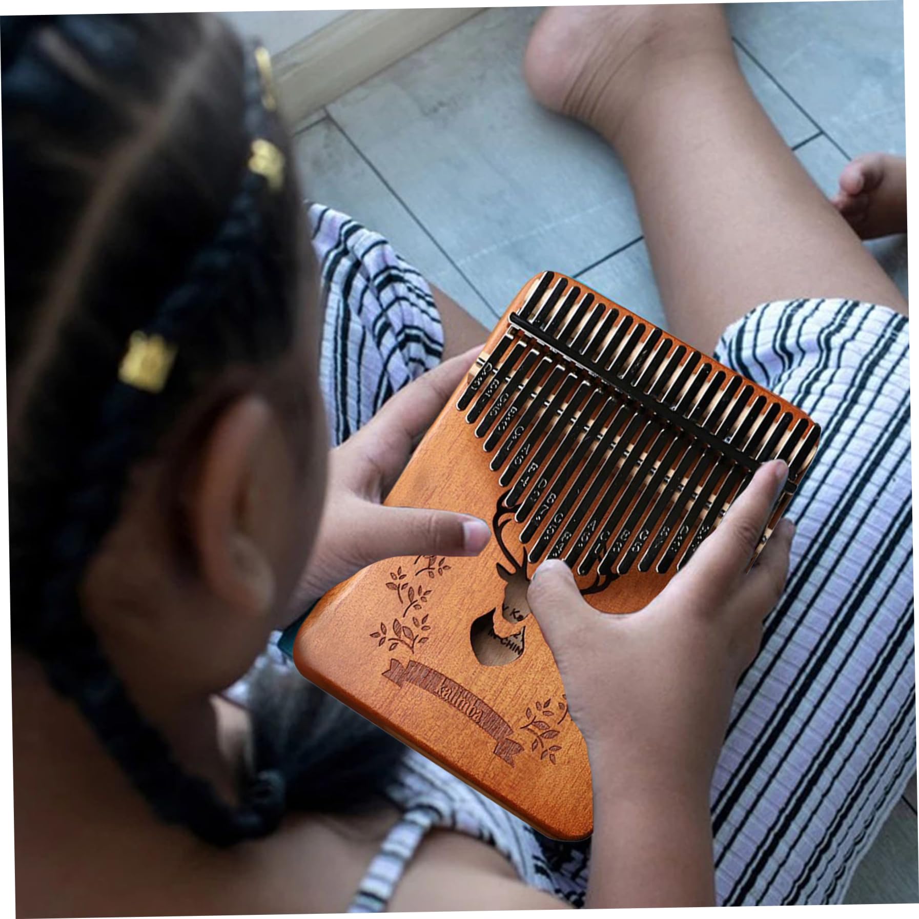 NIDONE Kalimba Daumen Klavier 21 Tasten hölzernes Kalimba mit tragbarem Design für Kinder, Erwachsene, Anfänger und Musikliebhaber