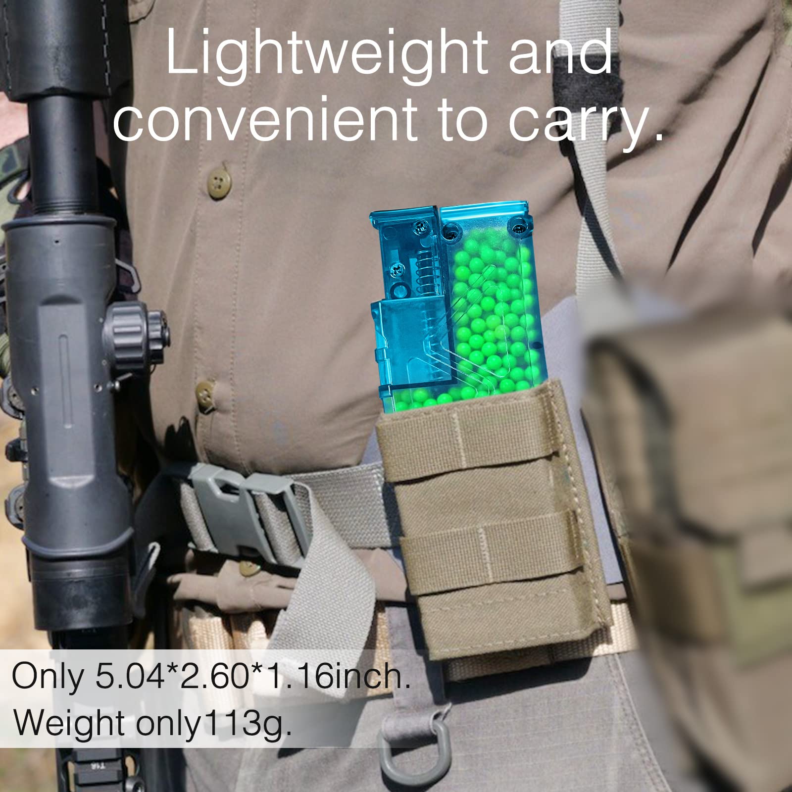 Ludex 500 Round Airsoft Speed Loader For 6mm BBs | Fast Magazine ...