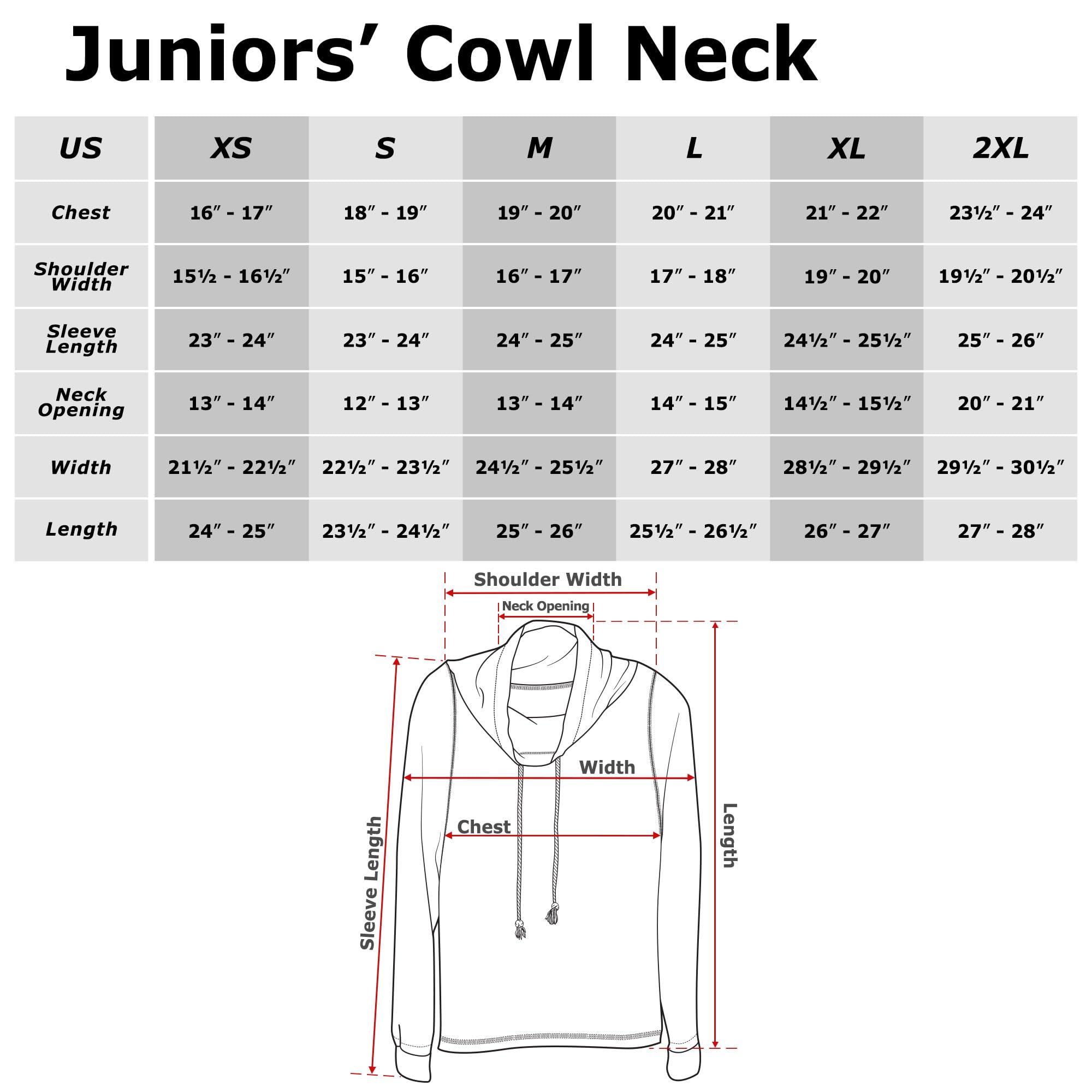 Disney Digital Wave Graphic Women's Long Sleeve Cowls Top Camisa Mujer (Pack de 1)
