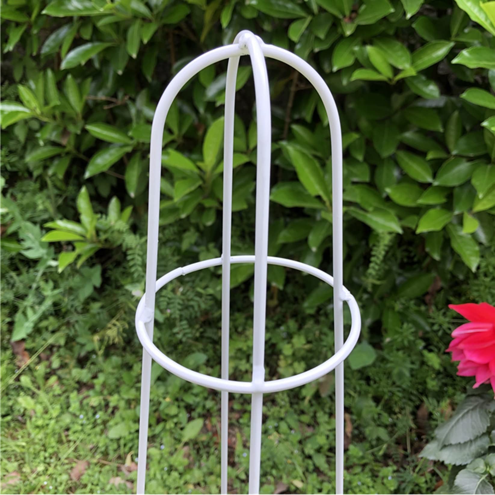 2 Pièces Obélisque Arceau Arche de Jardin,Tuteur Tomates Pieu Tuteurs Plantes Support tuteur métal Colonne rosiers aux intempéries pour Support de Fleurs,de Légumes,Plantes,Jardinage et verger