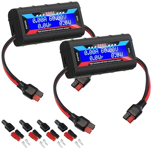 Miniatura 8 de 2 unidades de medidor de vatios de alta precisión Analizador de potencia de consumo de batería, monitor de rendimiento de potencia con