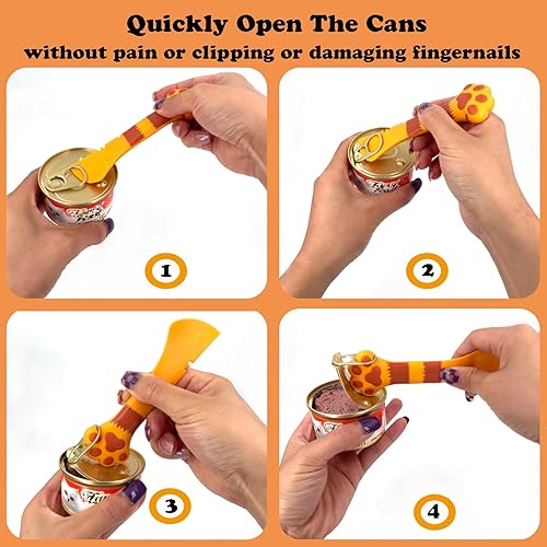 Miniatura 2 de 2 Pack Cuchara para Comida de Perro y Gato, Linda Cuchara Abrelatas de Silicona con Forma de Pata de Mascota para Comida Húmeda y Enlatada