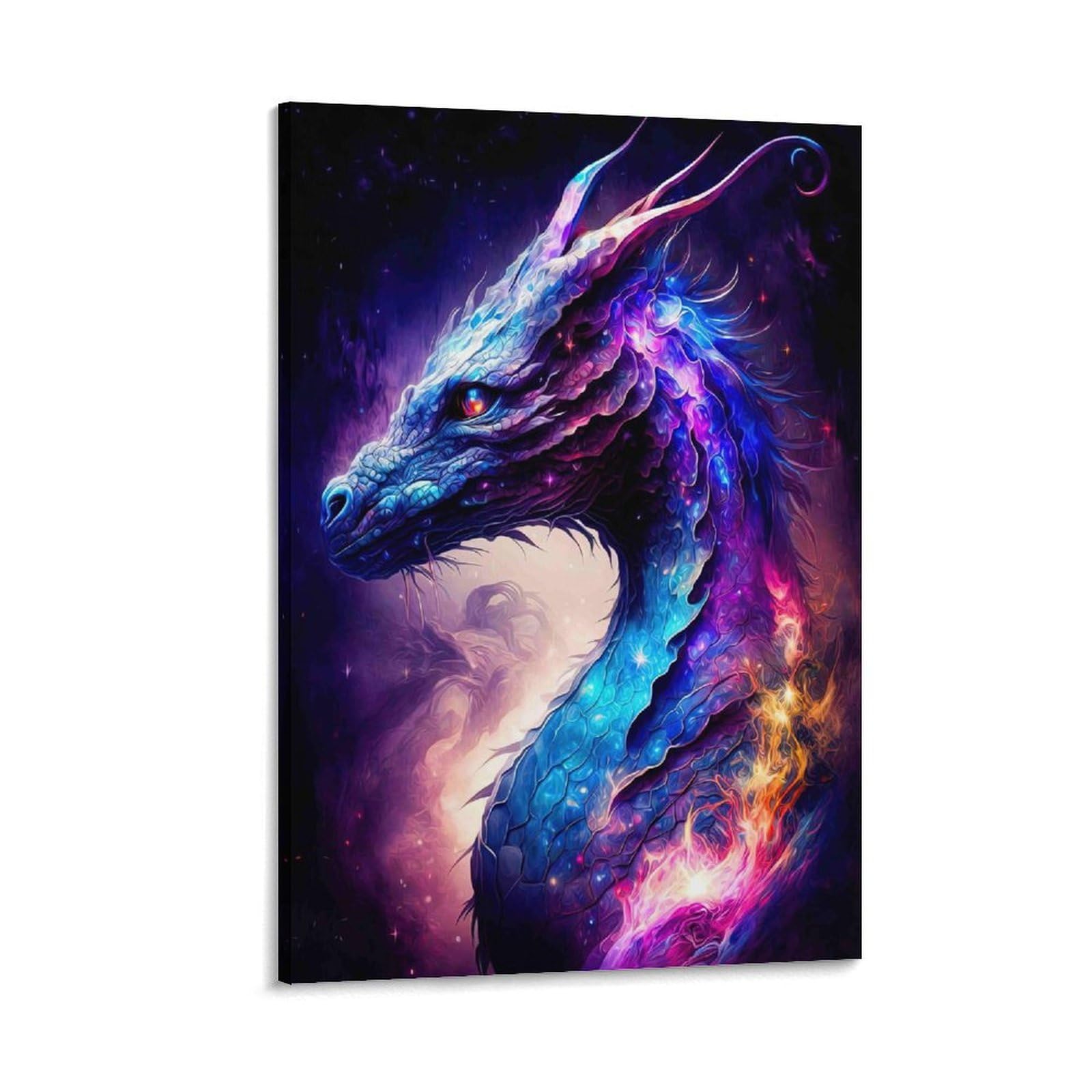 DHBANEIOK Fantasy Dragon Art_2 Poster Artwork Canvas Prints Picture Modern Wall Art Picture Wall Hanging for Office Gym Living Room Decor 12x18inch(30x45cm)