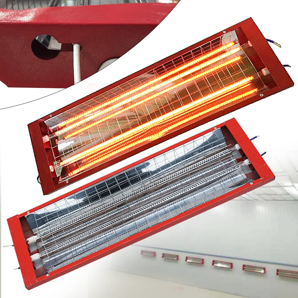 Rosyouth Infrared Paint Curing Lamp, 2000W 110V Baking Lamp Auto Heating Lamp, Height Adjustable Body Repair Paint Tools for Car Body Repair Paint Curing Systems