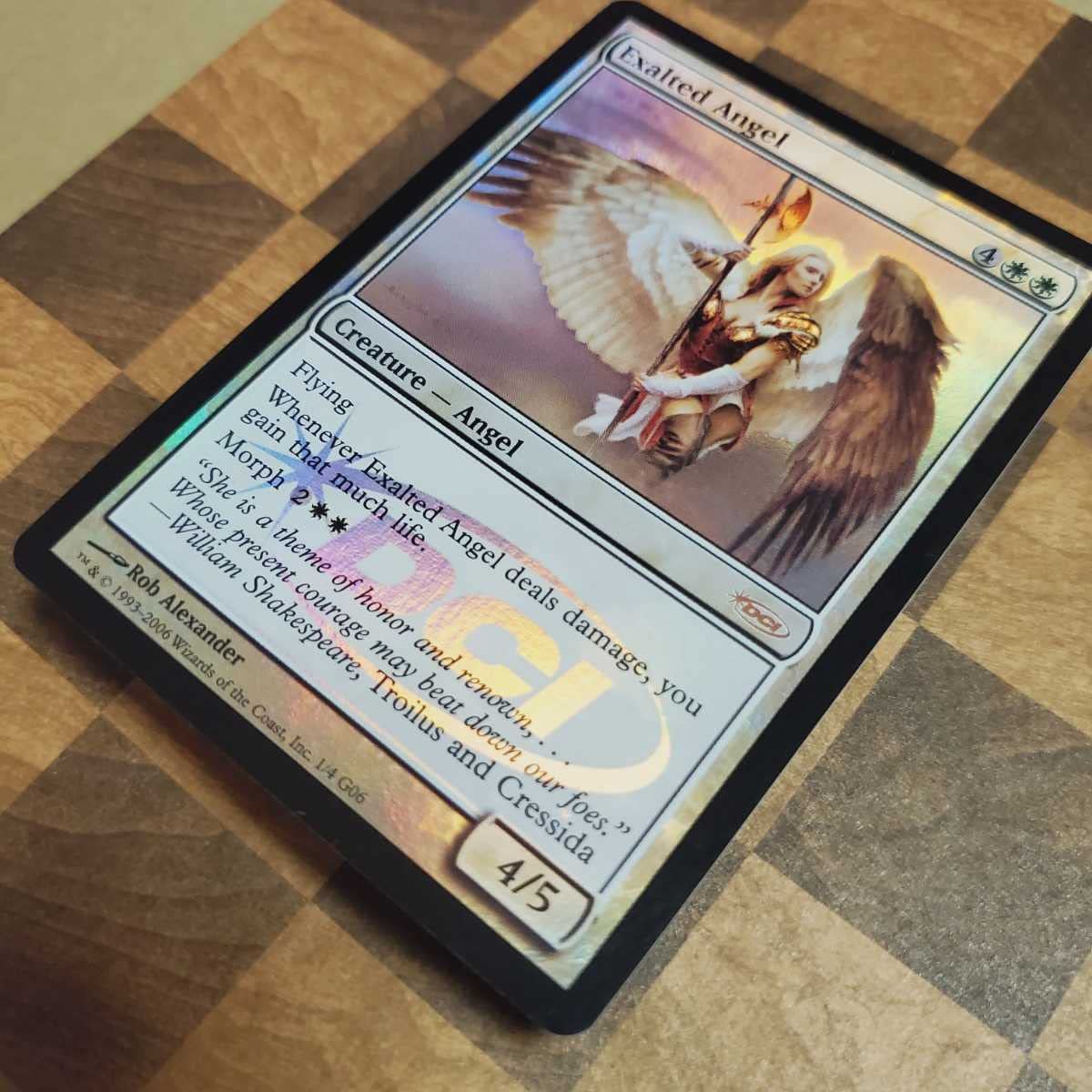 MTG　賛美されし天使foil　英語　ジャッジ褒賞　送料無料 mtg 賛美されし天使 英語 foil Foil】《賛美されし天使/Exalted
