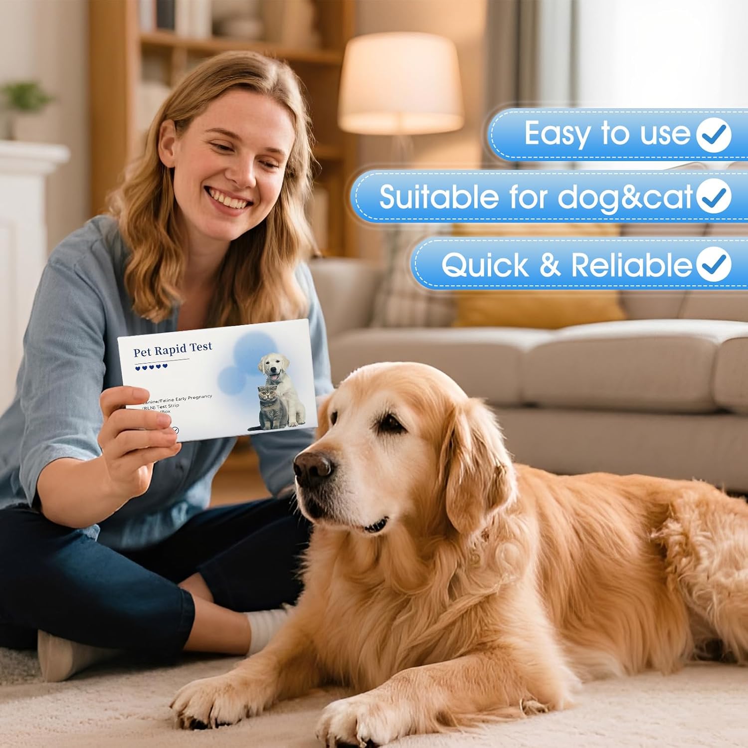 Dog & Cat Urine Pregnancy Test Kit at Home – 5-Minute Fast & Accurate Results for Pet Progesterone Detection, Painless No Blood Draw, Easy Test Strips for Pet Owners & Breeders