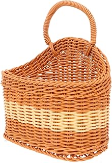 Cabilock 1pc Woven Basket Wall Decor Houseplants Live Indoor Hanging Flower Basket Plastic Storage Basket Plastic Vases Clothes Hanger Stand Floral Vase To Weave Pp Storage Box
