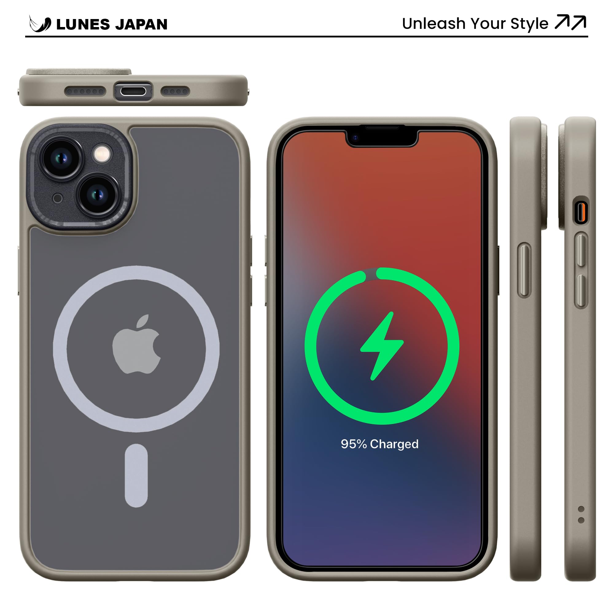 Amazon.co.jp: LUNES iPhone 14 ケース Magsafe対応 アイフォン14