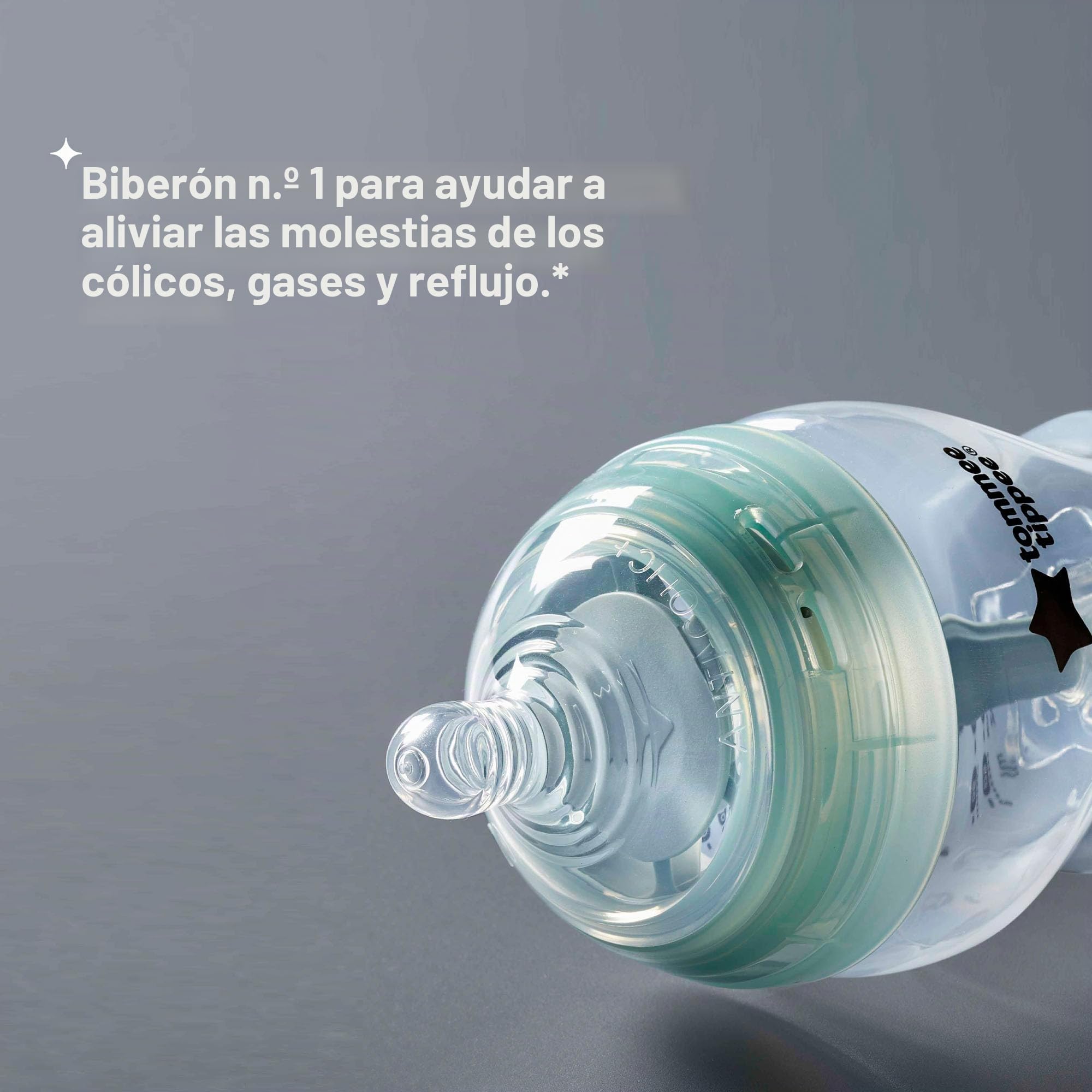 Tommee Tippee - Kit de arranque anticólico avanzado para recién nacidos, chupetes de flujo lento y sistema de ventilación anticólico, tamaños mixtos
