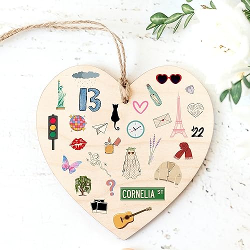 heart Christmas ornament, xmas ornaments, friendship gifts, decorations, Car hanging ornament, wooden, heart sunglasses lipstick