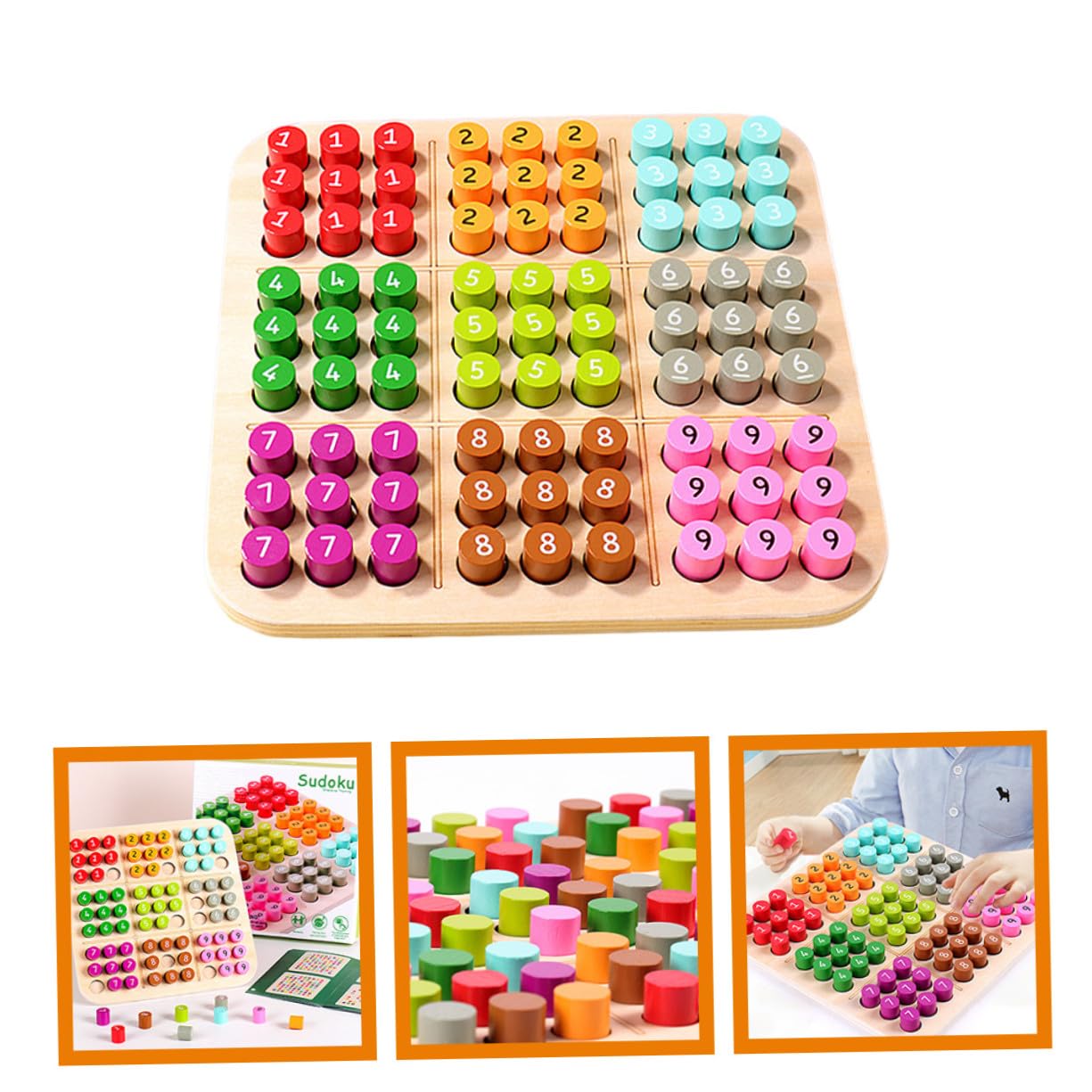 Milisten Juego de Sudoku Educativo para Niños y Niñas, Material Sintético, Desarrolla Habilidades Lógicas, Adecuado para Familias y Grupos, Set de 1 Unidad