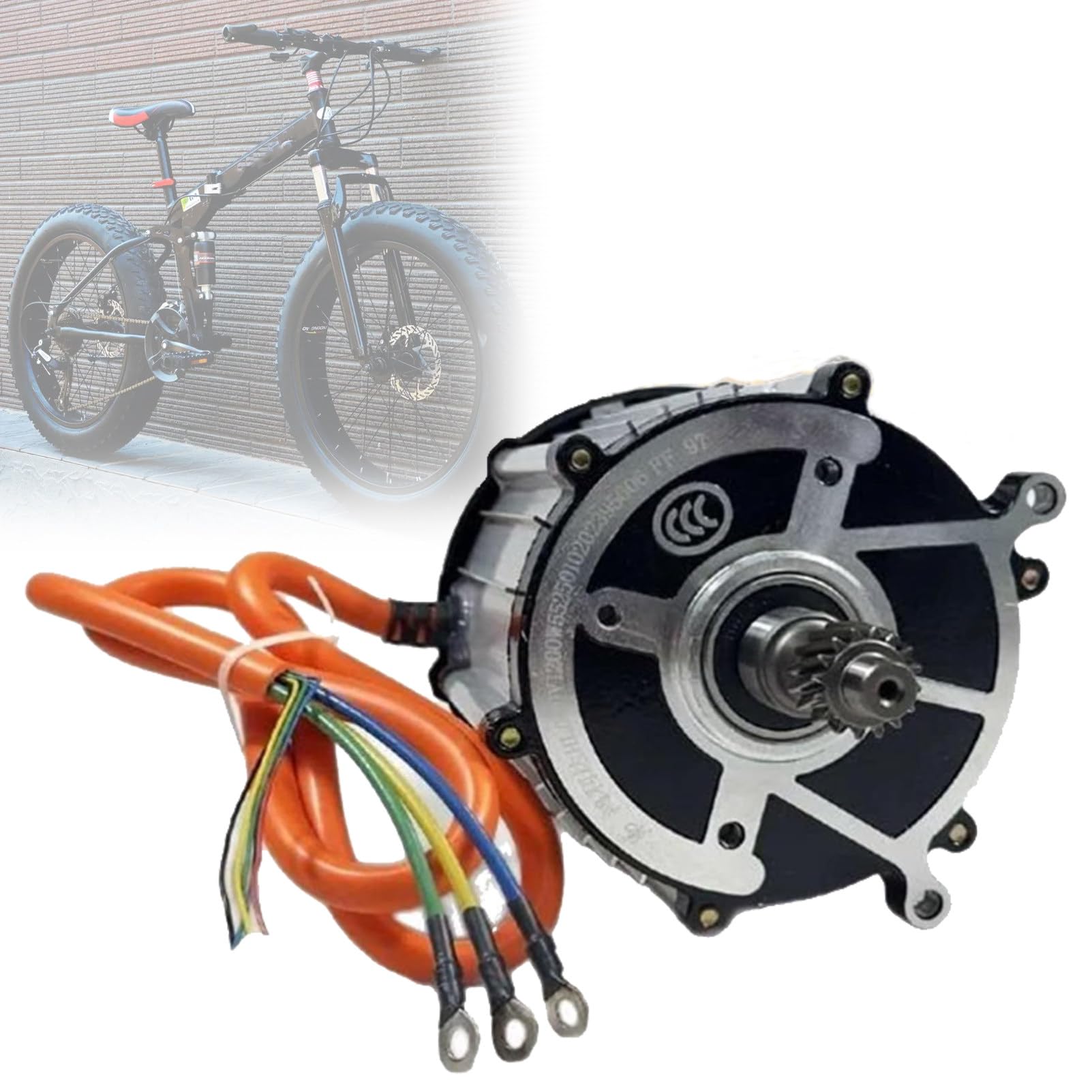 Ofyphth 350W-1800W Electric Tricycle Differential Motor, 48V / 60V / 72V Brushless DC Motor with Permanent Magnet, 5 Holes 16 Teeth Motor, for Electric Tricycle, Kart, DIY Accessories. 60V-1500W