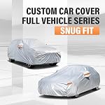 kayme 6 Layers SUV Car Cover Waterproof All Weather for Automobiles, Outdoor Full Size Cover Rain Sun UV Protection with Zipper Cotton, Universal Fit for SUV Jeep (182-190 inch)