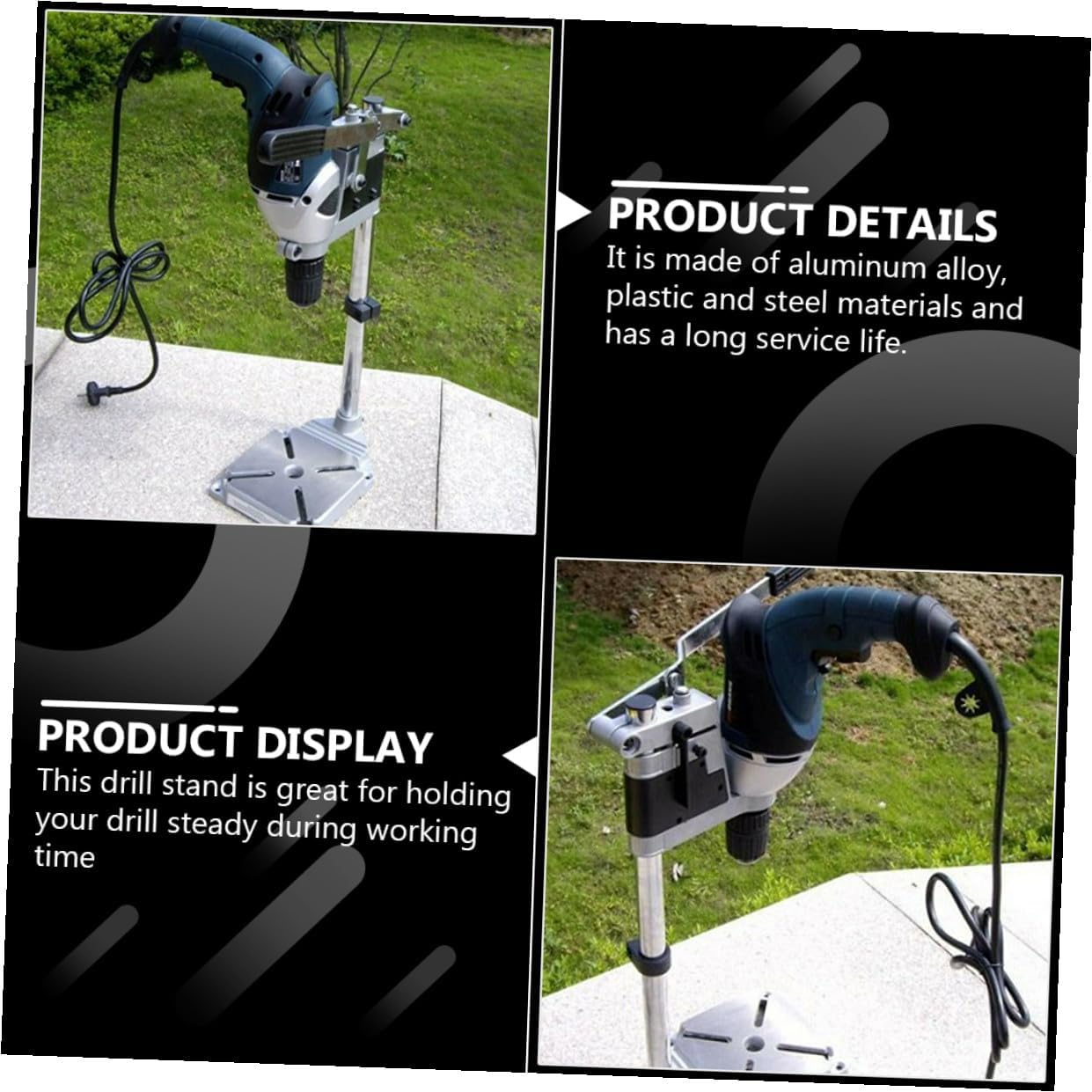 Adjustable Drill Press Stand Iron Base Universal Bench Clamp Support Tool for Hand Drill Compatible Workbench and Workshop Use