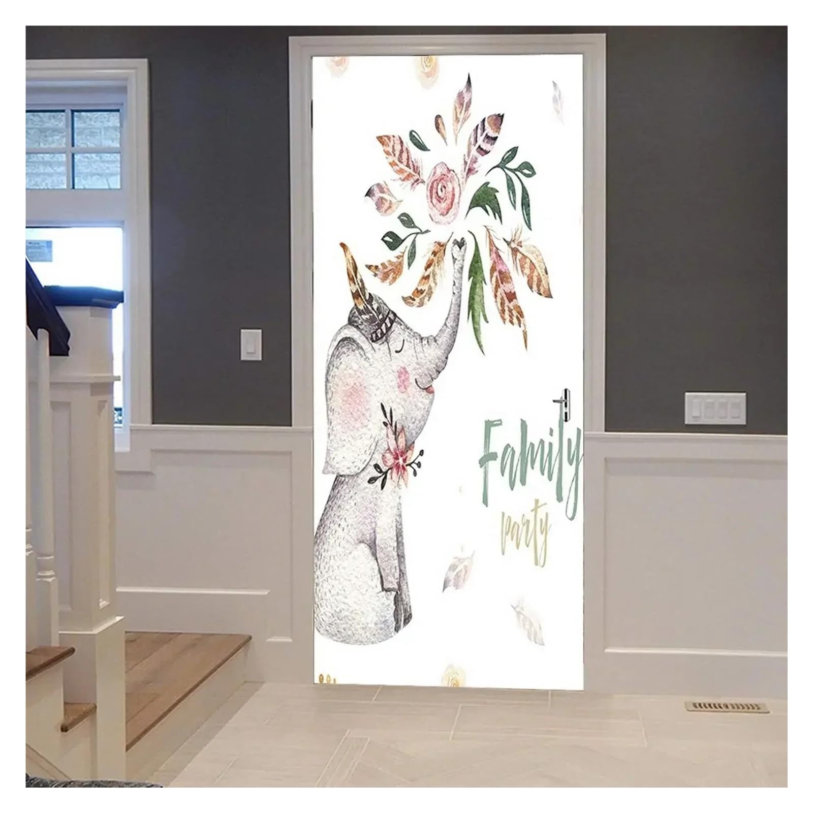 Sparadrap de pingouin kawaii autocollant grand format 85x211