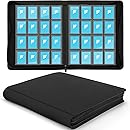 Toploader Binder,16 Pocket Top Loader Binders for 3" x 4" Rigid Cards,Toploader Car...