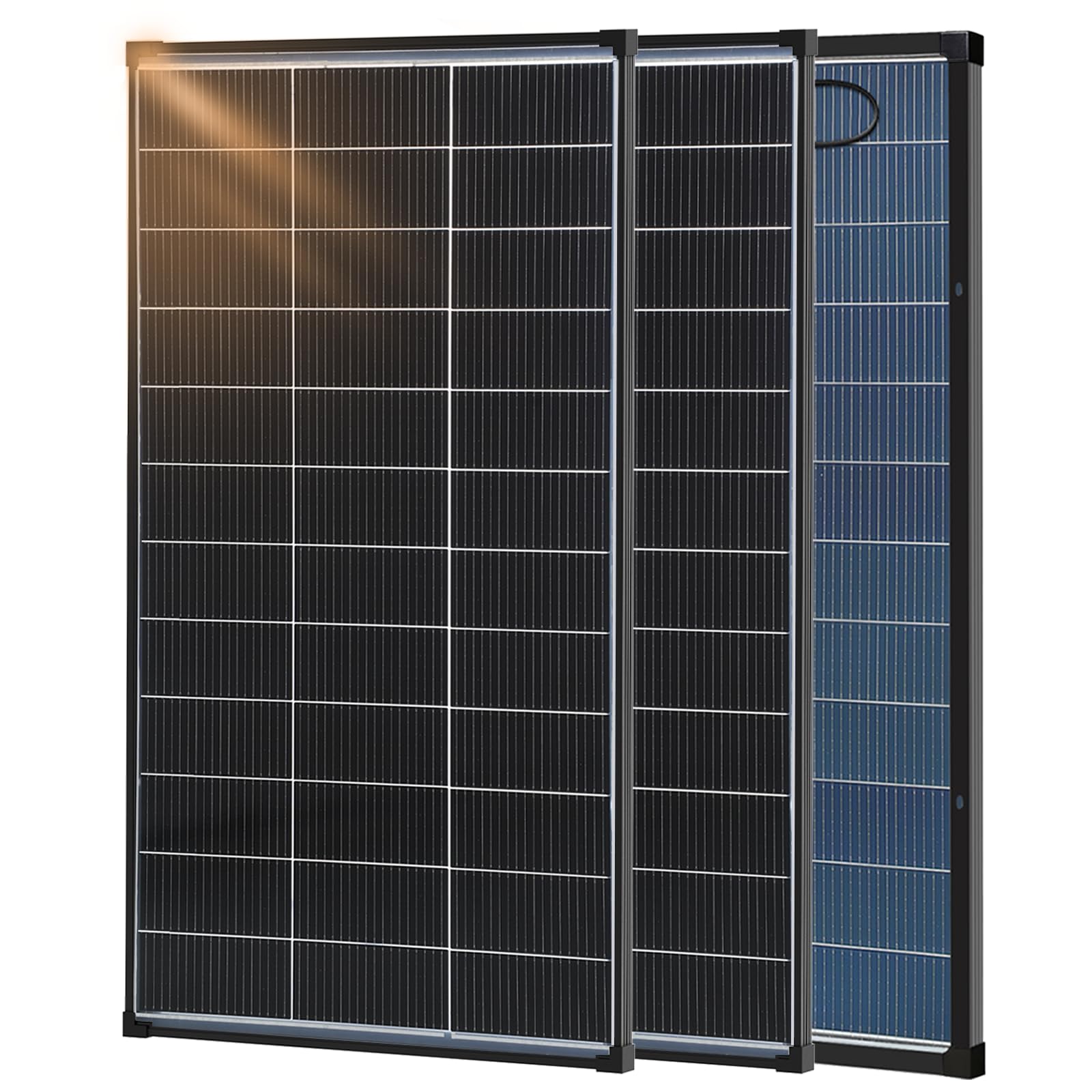 AeternaSol 400W Solar Panel N-Type, 2Pcs 200 Watt Solar Panels 12V 18BB, 25.2% High-Efficiency