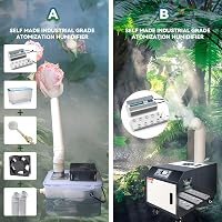 Mxmoonant 12 fejű ultrahangos párásító 8,4 L/h 400W növénytermesztéshez 3