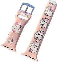 Vista 1 de Correa de silicona para Apple Watch de Hello Kitty para 38/40/1.614 in para Series 7/6/5/4/3/2/1/SE Variación E