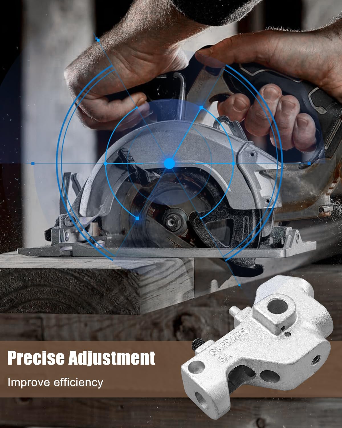 N275350 Block Assembly Depth Guide Knob Replace N275341 N278801 Fit for Dewalt DWE315K DCS355B DCS356B DCS354B Multi-Tool