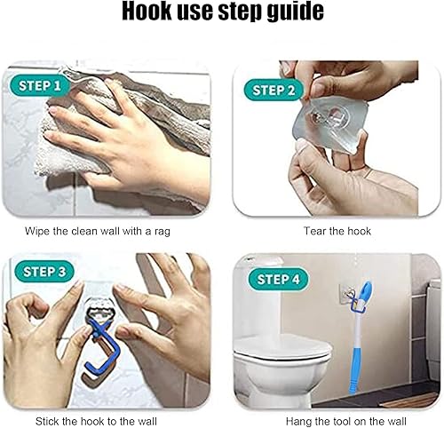 Miniatura 2 de Ayudas de inodoro plegables para limpiar, papel de limpiaparabrisas Reach Comfort, soporte para glúteos, limpiaparabrisas con gancho y agarre