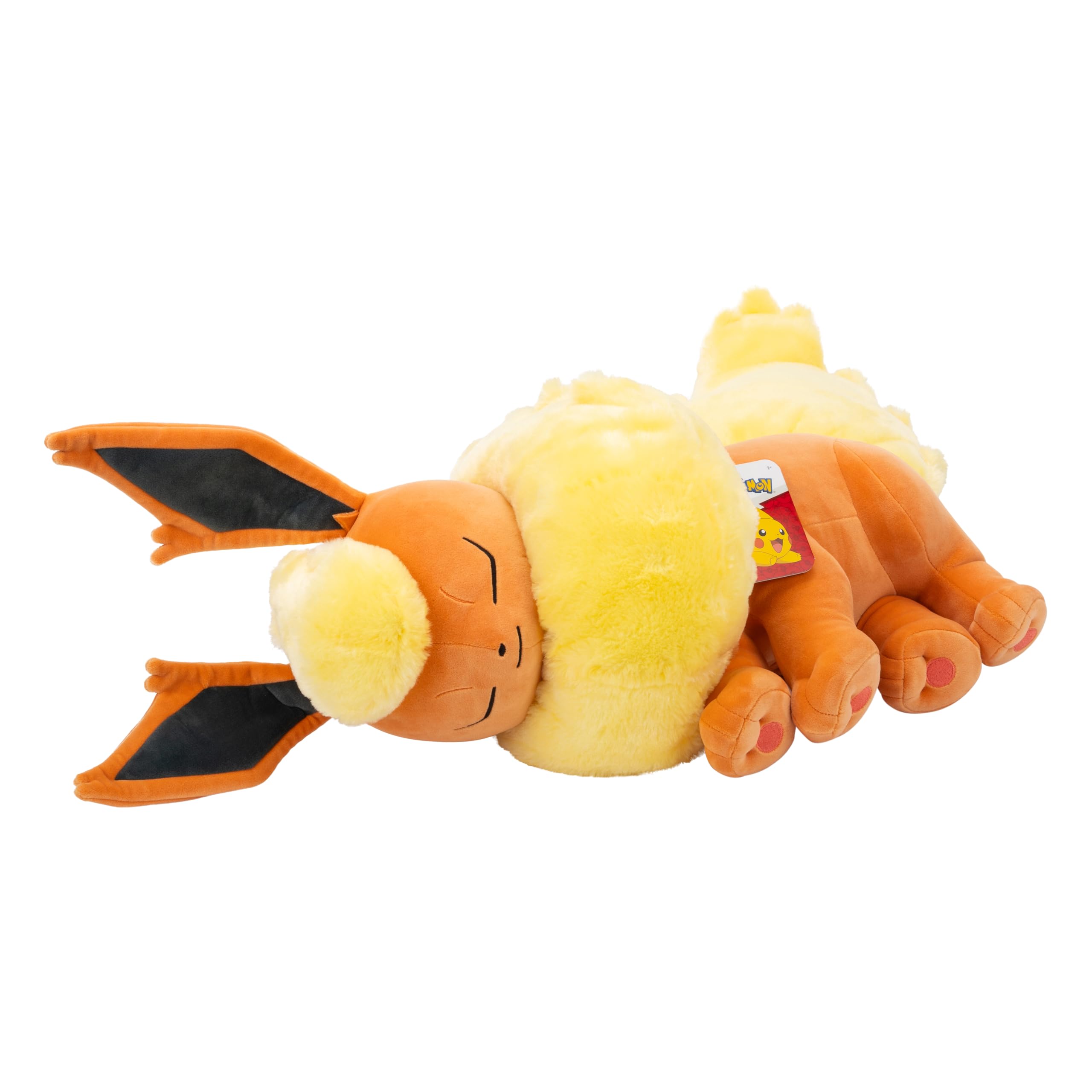 Pokémon Sleeping Plush 45 cm Flareon - Orange/Yellow - Official Stuffed colectible Toy for Children 2+