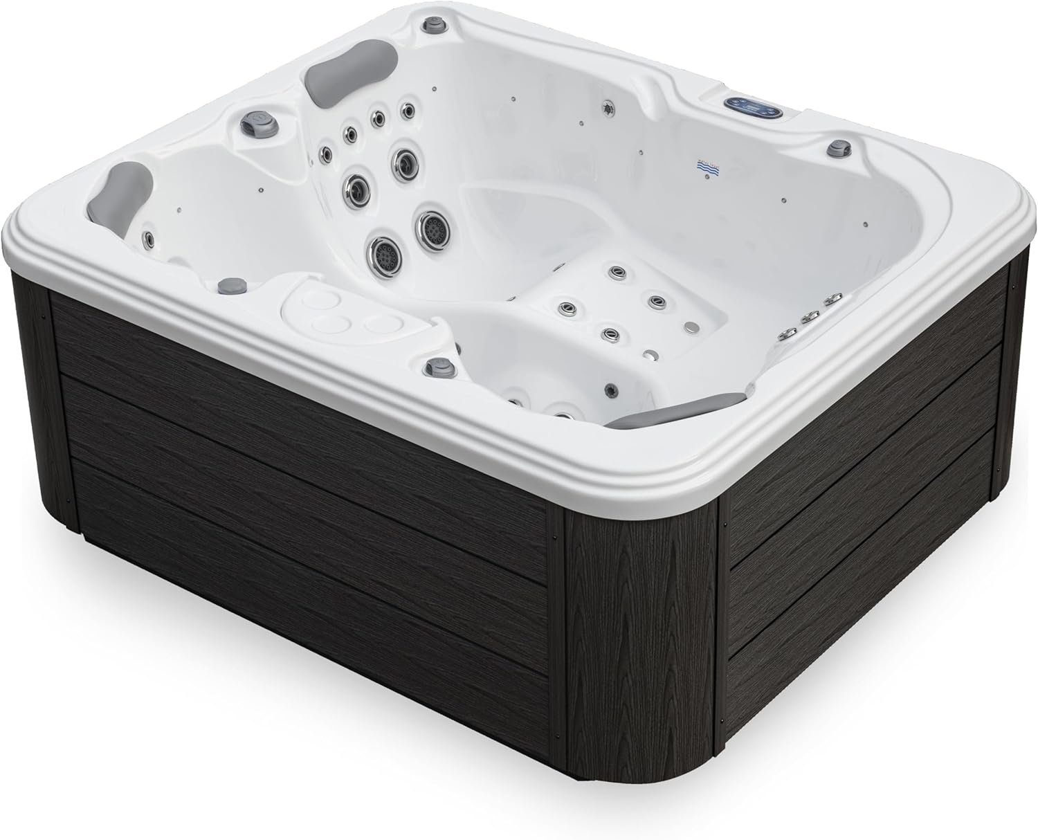 Excellence Outdoor Hot Tub, FIts 4 Adults, Indoor Outdoor Hot Tub, 41 Jets, Cover Included, Lounger Spa, Bluetooth Stereo, LED Water Fall, Wellness Tool, Aqualife by Strong Spas
