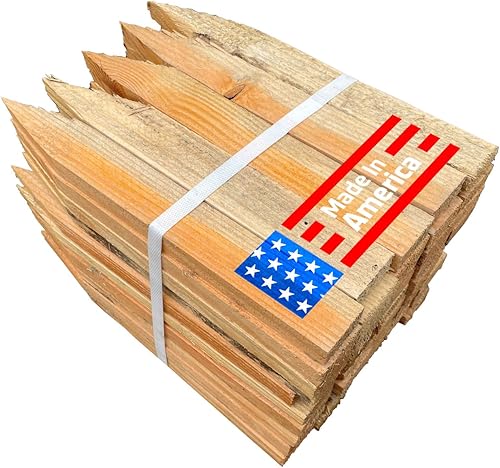 Miniatura 1 de Sandbaggy Estacas de nivelación de madera de 12 pulgadas, estacas resistentes para construcción, jardinería, topografía, formas de hormigón, punta