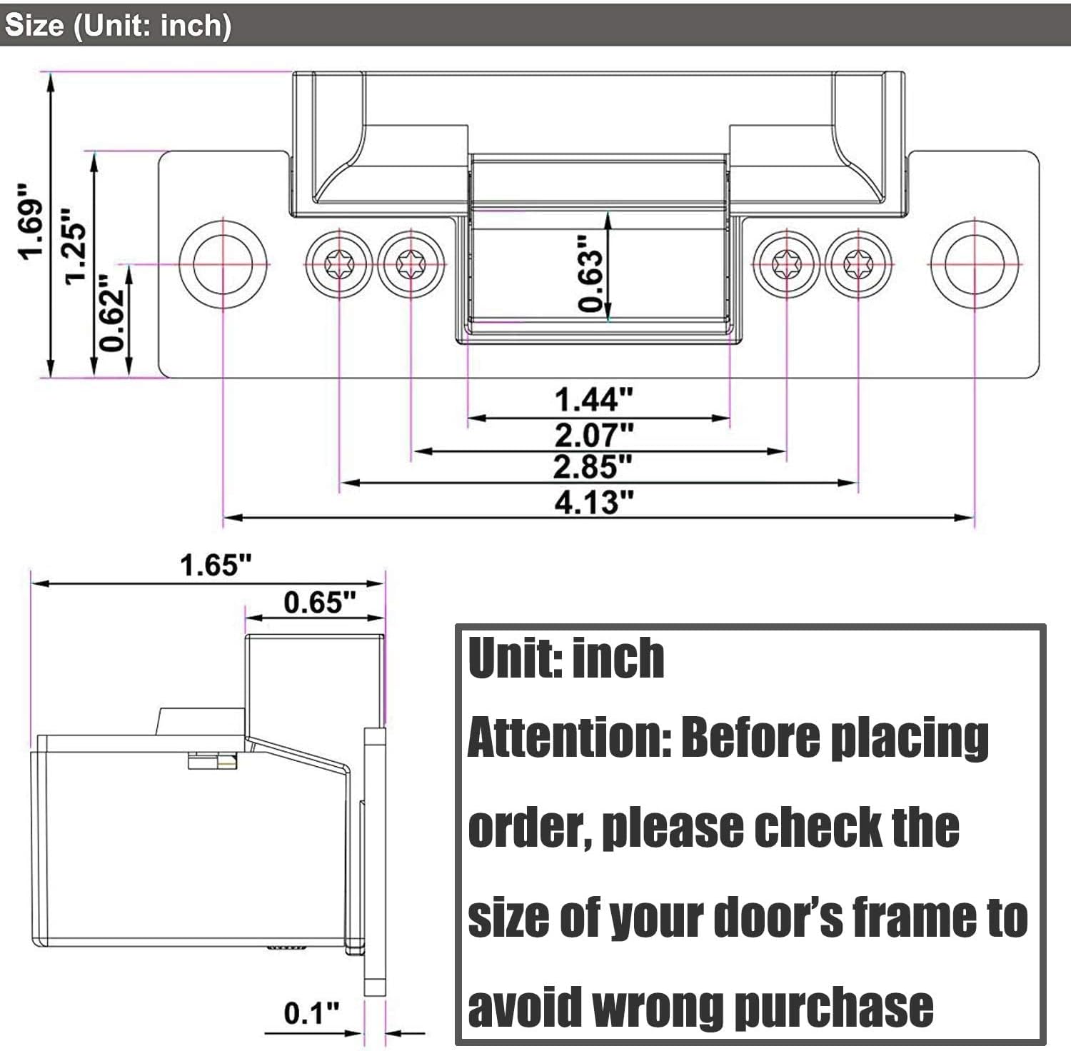 UHPPOTE ANSI Standard Heavy Duty Electric Strike Lock Fail Safe for Door Access Control System