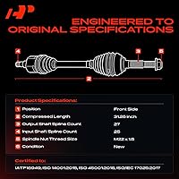 Vista 3 de A-Premium Par (2) Conjunto de eje delantero CV compatible con Subaru Impreza 2011-2014, Forester 2009-2013, XV Crosstrek 2013-2014, 2.0L 2.5L, lado