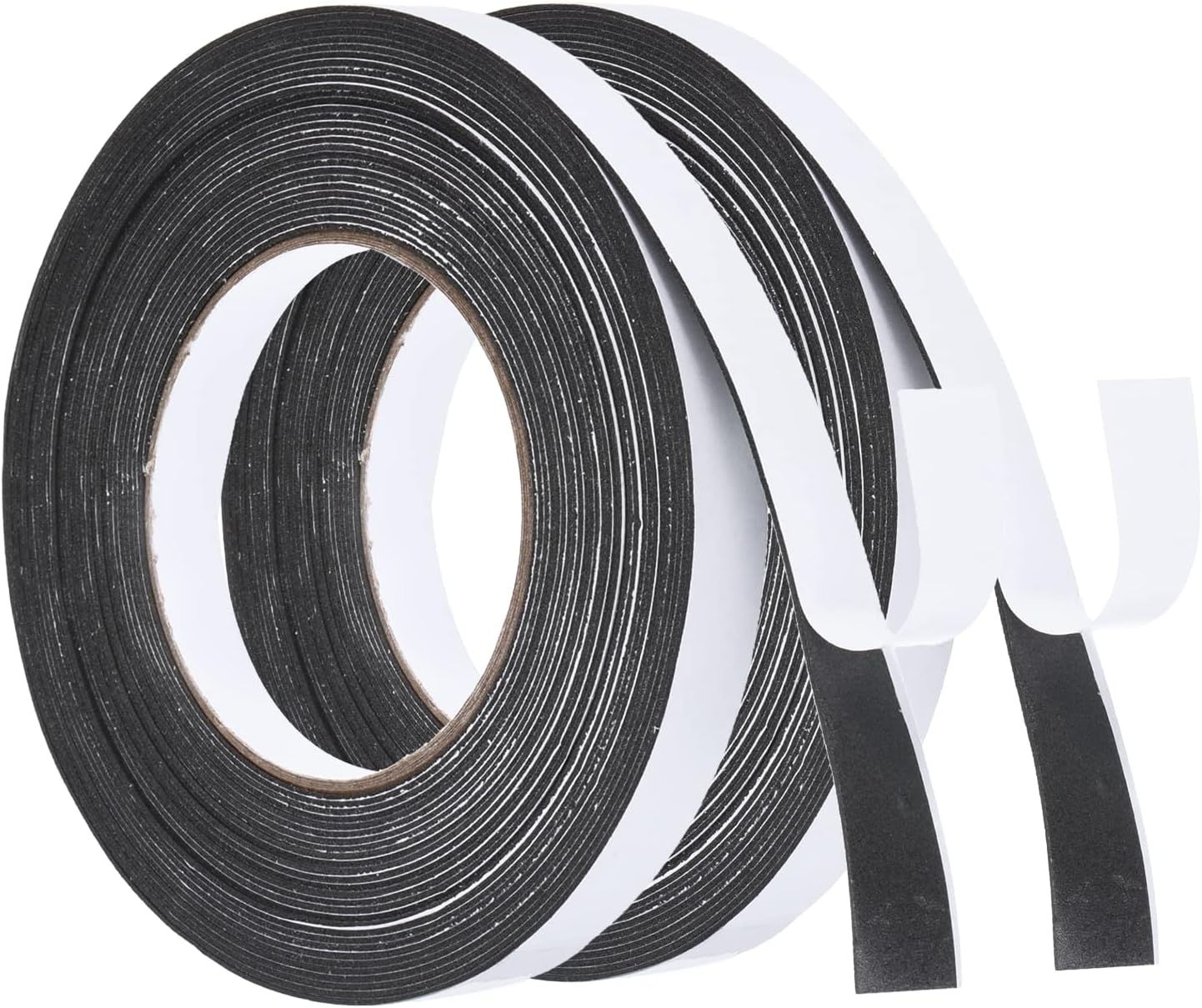 PATIKIL 32.8ft/10m Weather Stripping Door Seal Strip, 2 Roll EVA Foam Seal Tape Self Adhesive Strip 15mm Wide 1mm Thick for Door Window Insulation