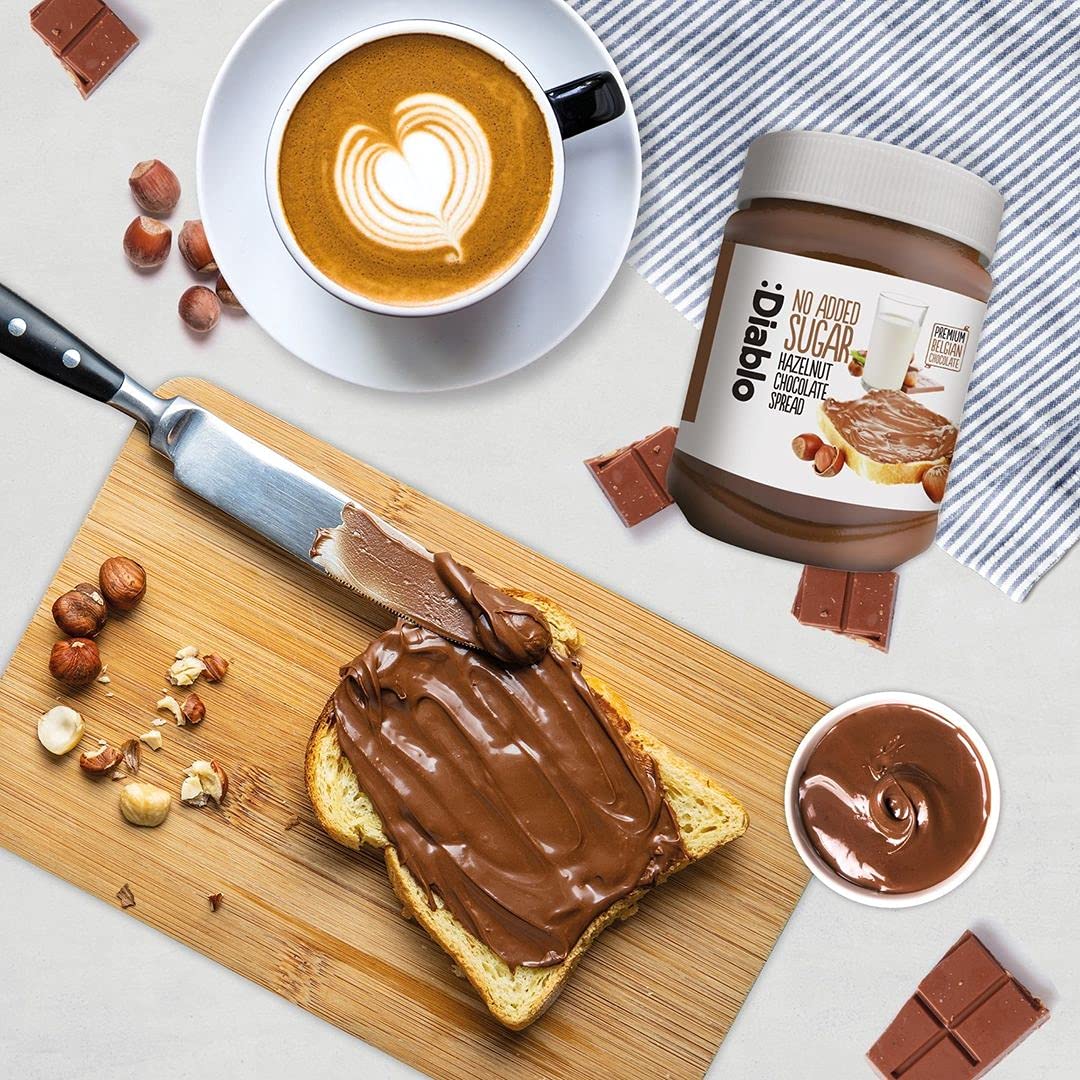 Diablo No Added Sugar Hazelnut Chocolate Spread 350 grams (4 Pack) Buy Online in United Arab