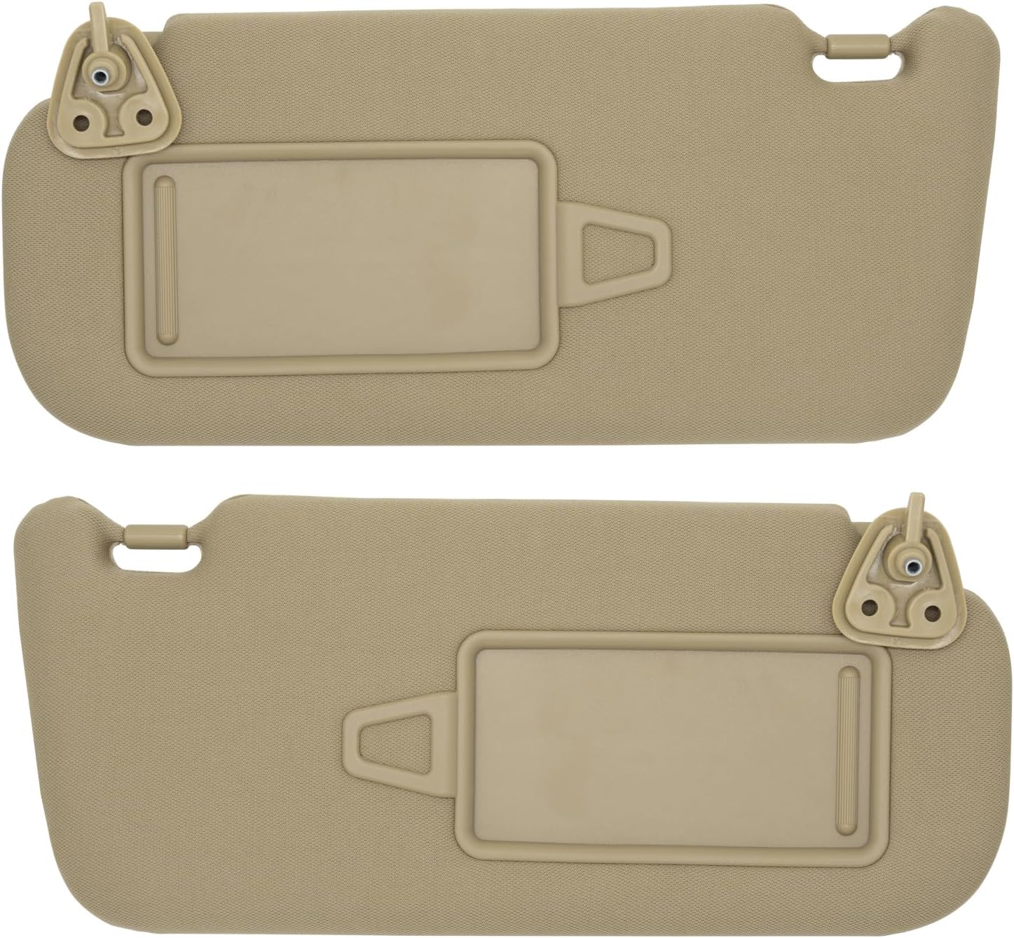 NHILES Driver & Passenger Side Sun Visor Fits for Hyundai Elantra 2007 2008 2009 2010 Replacement Sun Shade # 85201-2H110-4W 85202-2H110-4W (Beige)