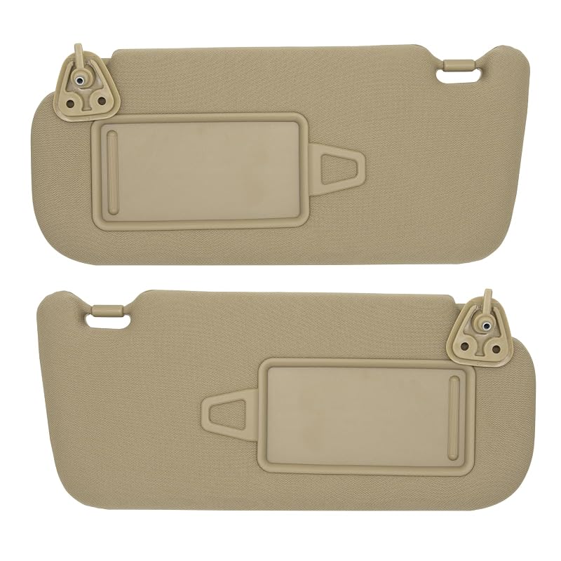 Par de para-sóis internos NHILES bege para Hyundai Elantra 2007 a 2010, sem iluminação, motorista e passageiro, 2 peças